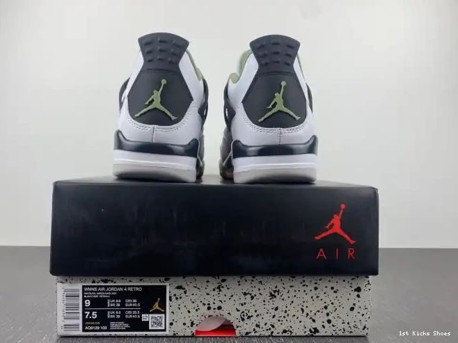 1st Kicks Air Jordan 4 Seafoam WMNS AQ9129-103 0523